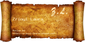 Zrinyi Laura névjegykártya